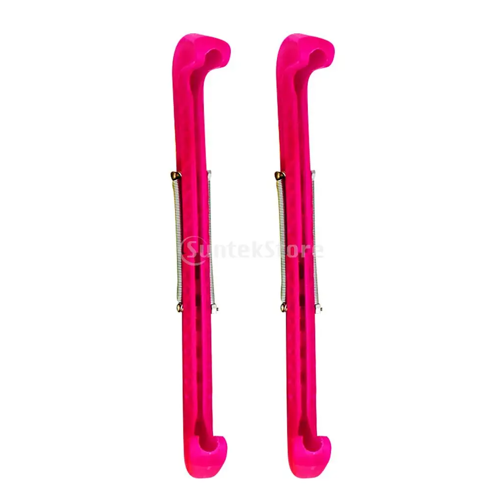 2 Pairs Plastic Ice Hockey Figure Skate Walking Blade Guard Adjustable Cover Skating Equipment