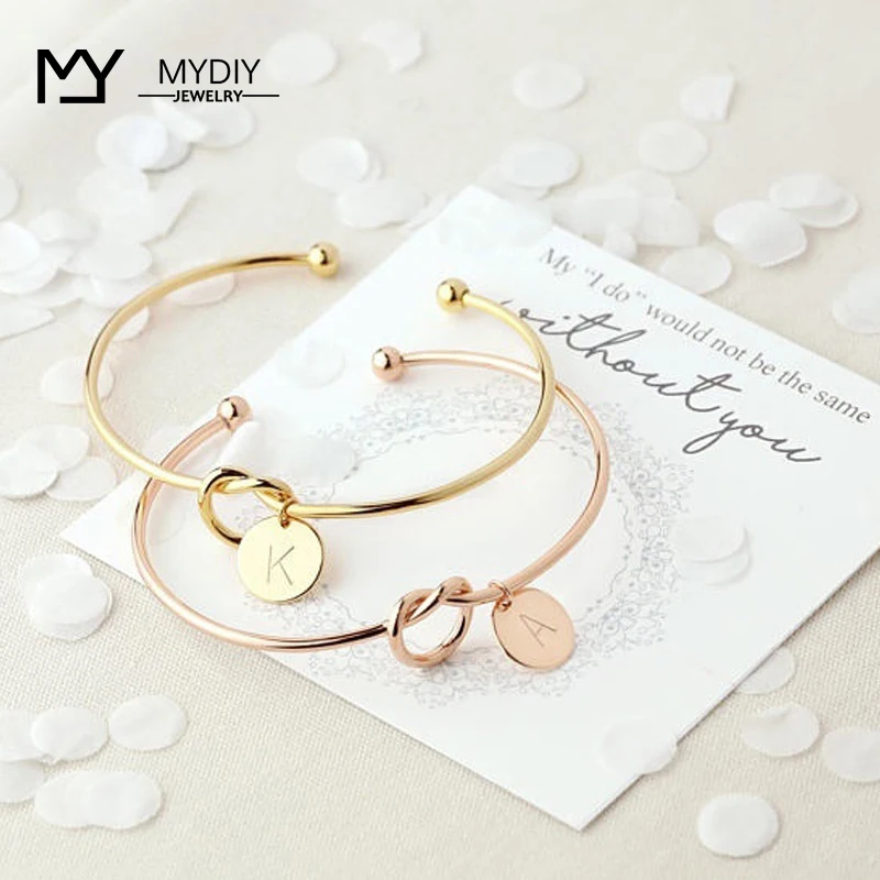 Ярко-розовый Золотой/Серебряный браслет-Шарм, начальный браслет с узлом, Женские Ювелирные изделия, новые модные женские мужские влюбленные браслеты