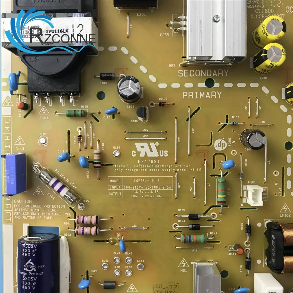Placa de Alimentação para lg 55 tv Lgp55l17ul6 1.3 555555uj6540 55uh670v - Imagem 6