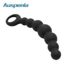 Anal Plug Beads Unisex Adfult Sex Toy Prostate Massager Anus Dildo Flexible Butt Plug Silicone Material Black Ass Stimulator