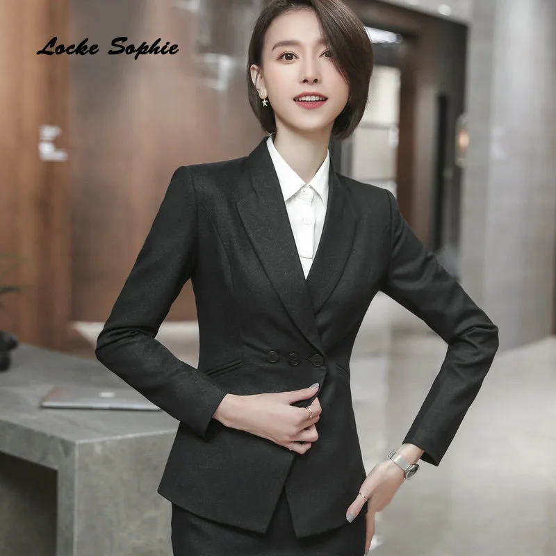 Women's Plus size Blazers coats 2019 Summer cotton Button Splicing Long sleeves Small Suits jackets ladies Skinny Blazers Suits
