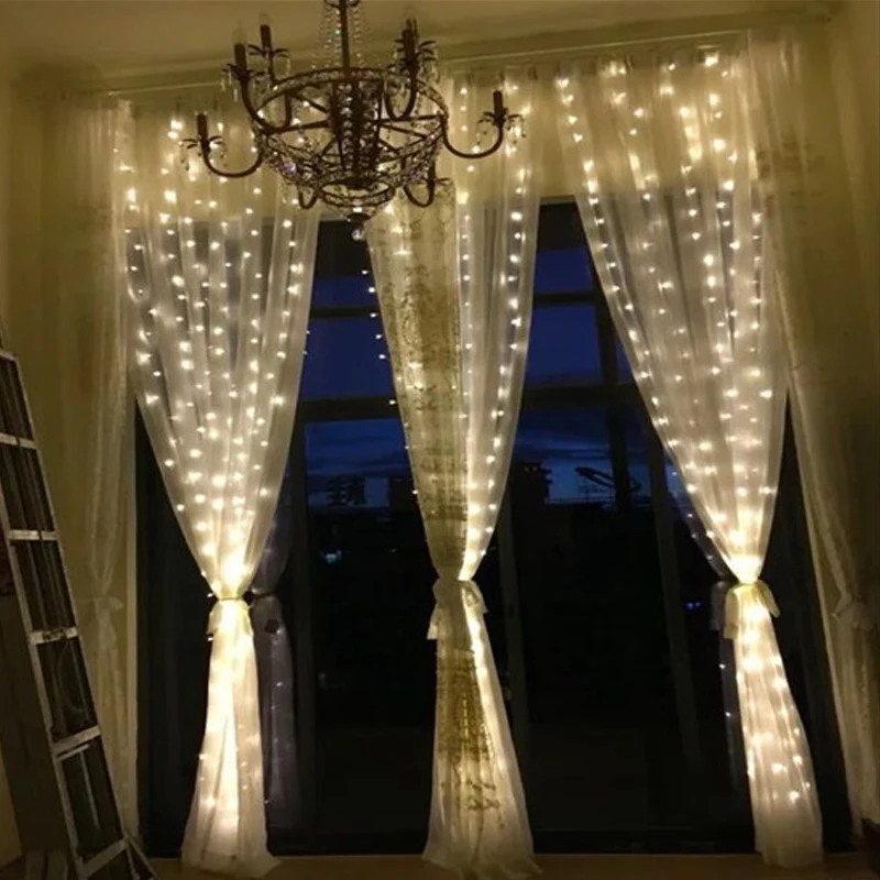 300LED Icicle String Lights Outdoor Holiday Christmas Decorative Wedding xmas Fairy Lights For Curtain Garland Strip Party Light 300LED Icicle String Lights Outdoor Holiday Christmas Decorative Wedding xmas Fairy Lights For Curtain Garland Strip Party Light