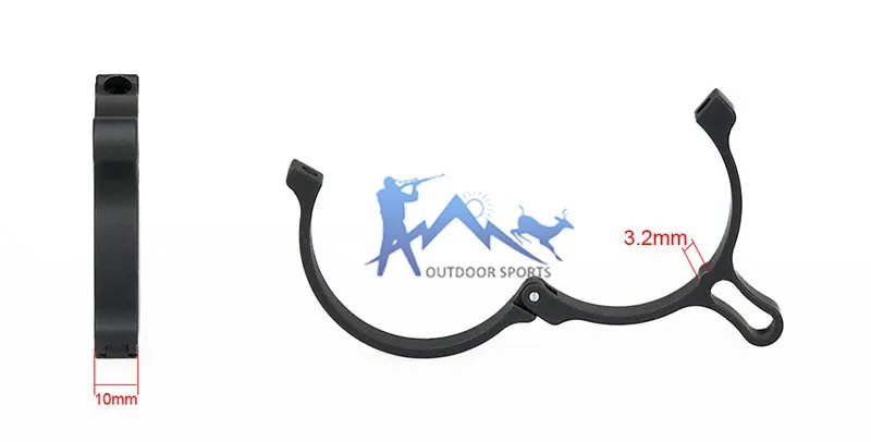 airsoft arma interruptor de alumínio vista lance