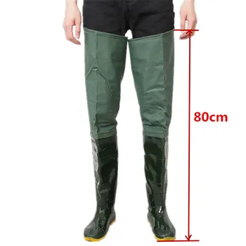 80cm Height Fishing Waders Boot Thicken PVC Material Soft Sole Confortable Fishing Wader Unisex Multi-purpose Fishing Wader Boot