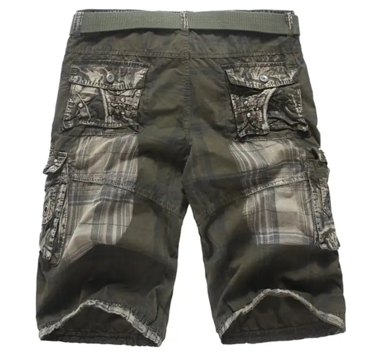 Новые модные камуфляжные мужские рваные короткие джинсы, брендовая одежда, военные летние хлопковые шорты, дышащие джинсовые шорты для мужчин