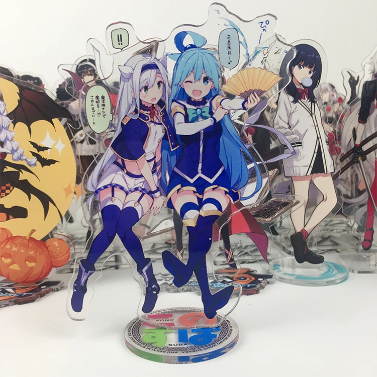 Аниме Kono Subarashii Sekai ni Shukufuku wo! Akua блузка Megumin фигурка на акриловой подставке игрушка