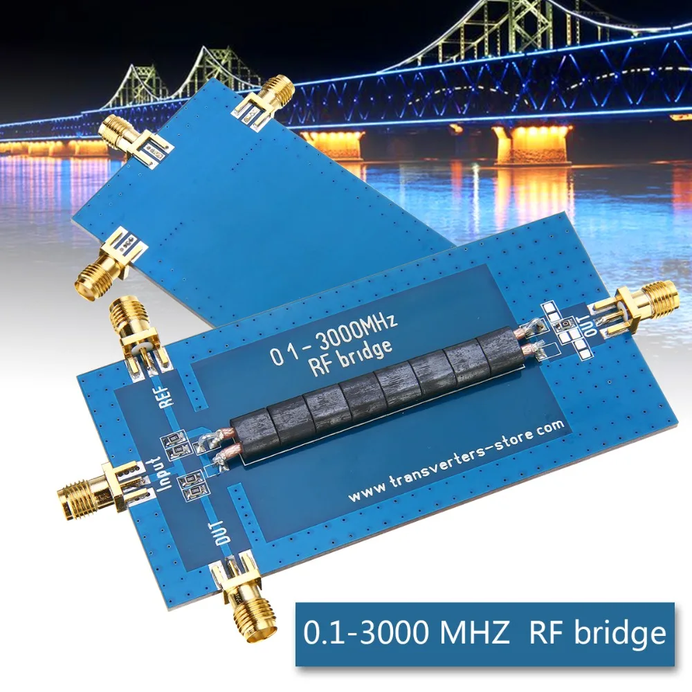 

1pc RF SWR Bridge 0.1-3000 MHZ Return Loss Bridge Reflection Bridge Antenna Analyzer VHF VSWR Return Loss