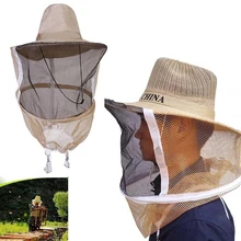Портативный пчелиный колпачок защита от пчел голова Кепка для улицы пчеловодческий головной убор портативный вуаль лицо шеи крышка москитная пчела маска из сетки