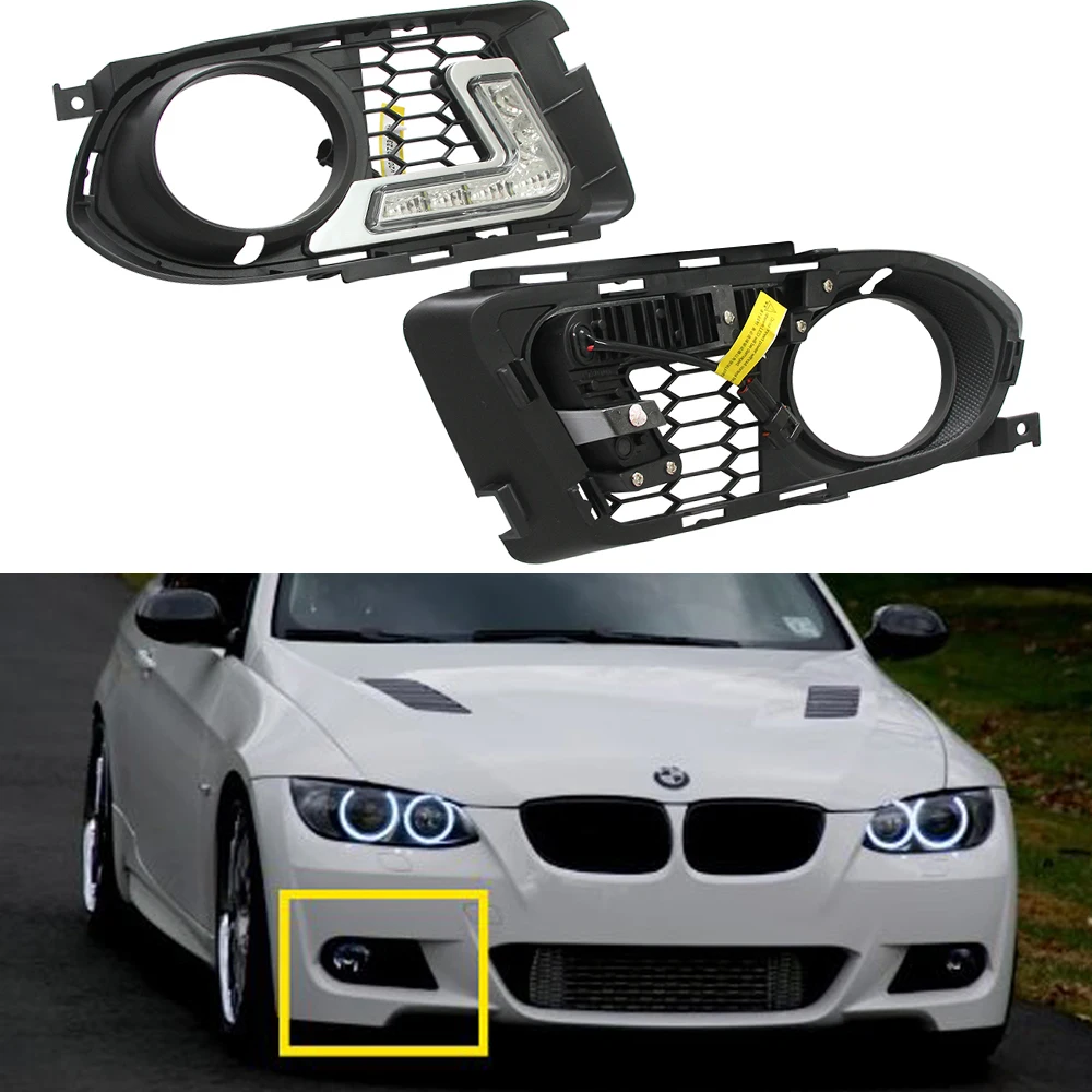 LED DRL light 12V for BMW E92 E93 DAYTIME RUNNING LIGHT, 7000K auto
