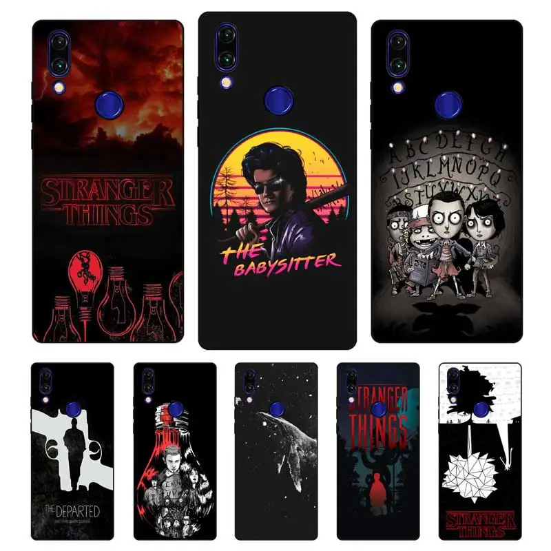 N421 Stranger Things Fear Black Silicone Case Cover For Xiaomi Redmi Note 3 4 4X 5 5A 6 7 Pro Global |
