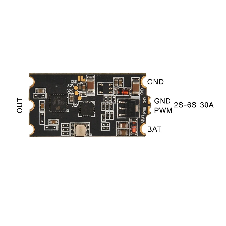 

BS30D 30A 2-6S Brushless ESC with RGB LED BLHeli_S Dshot ESC For FPV Racing Drone F22156