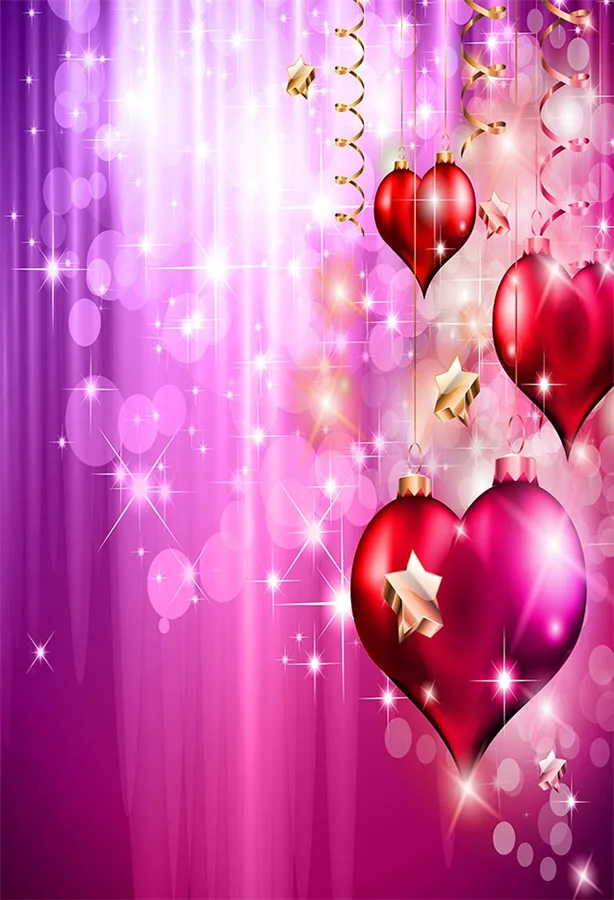 Laeacco Love Heart Light Bokeh портретная сцена Свадебные фотографические фоны