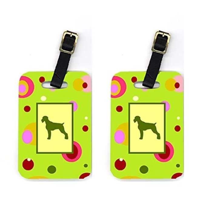Carolines Treasures CK1036BT German Wirehaired Pointer Luggage Tags Pair Of 2