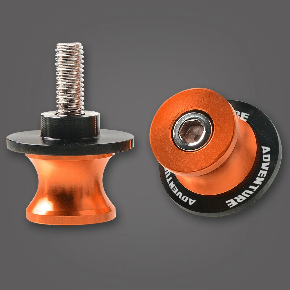 

10mm Motorcycle Accessories Swingarm Spools Stand Screws Slider Orange For KTM 640 990 950 1090 1190 1290 ADVENTURE R ADV