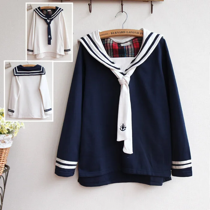 

2016 Time-limited Rushed Regular Solid Fashion Full Endulge Autumn Women's Navy Style Stripe Strap Cotton Basic Shirt T-shirt