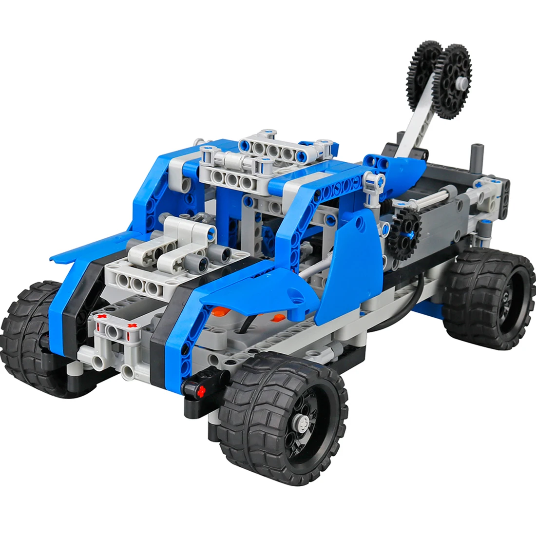 DIY строительный блок высокая скорость RC автомобиль внедорожный автомобиль деформация автомобиля обучающая игрушка-Геркулес тип синий