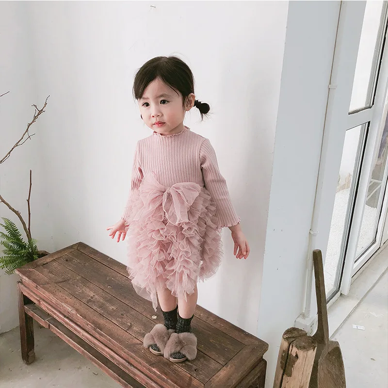 

Summer Flower Girl Dresses Wedding Party Kids Tutu Birthday Princess Dress for Girls Infant Children Girl Baby Clothes HW2246