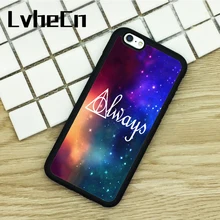 LvheCn ТПУ телефонные чехлы для iPhone 6 6 S 7 8 Plus iPhone X iPhone 5 5S 5C SE 4 4S ipod touch 4 5 6 крышка всегда Гарри Поттер HP8 черный