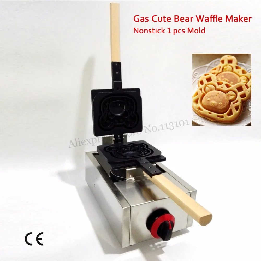 Gas Cute Bear Waffle Stove Stainless Steel Non stick Cartoon Bear Waffle Maker Brand Newin