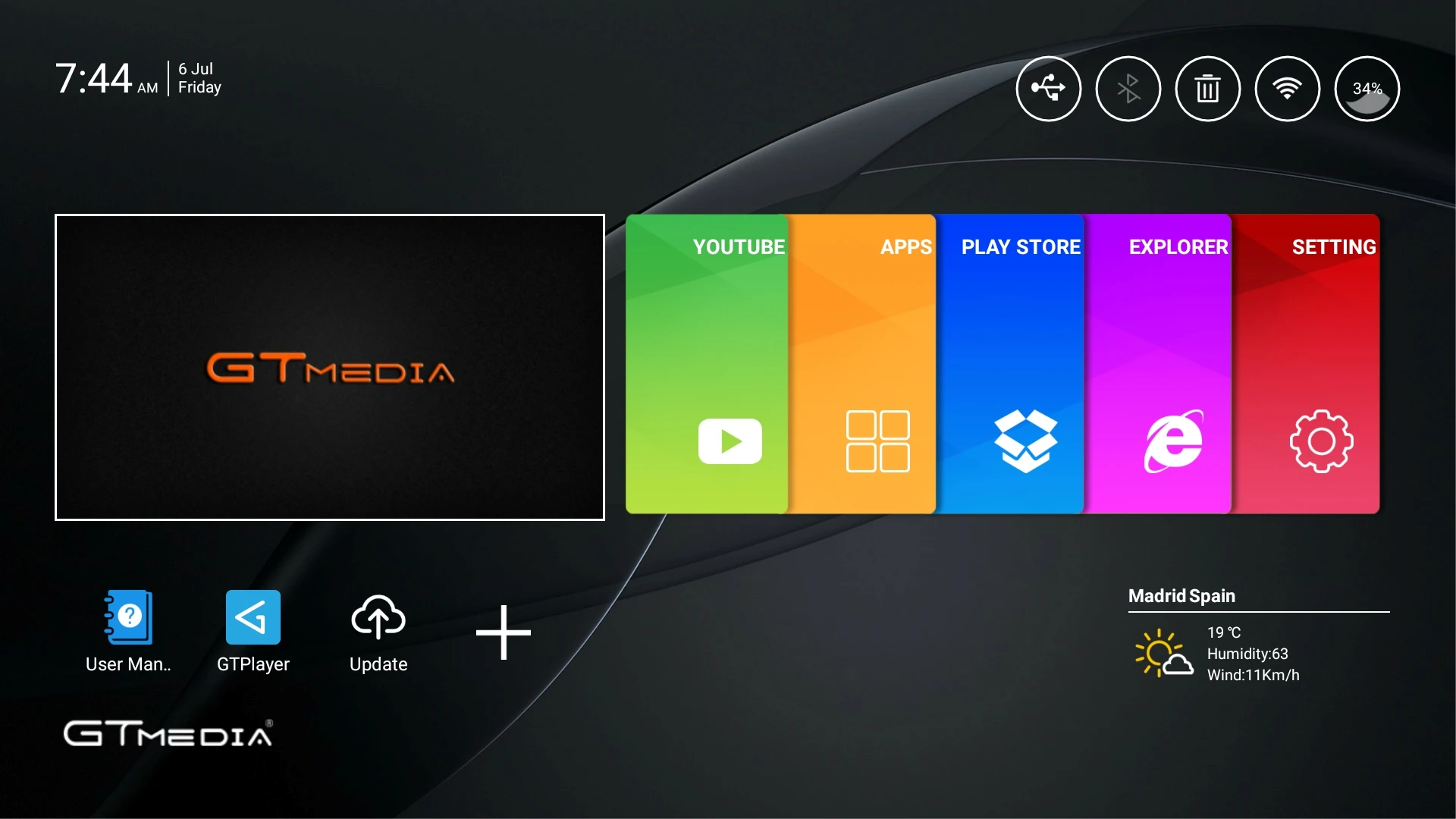 Freesat GTmedia GTS Android 6,0 4K Smart tv BOX Amlogic S905D Combo DVB-S2 спутниковый ресивер 2G/8GB BT4.0 телеприставка cccam m3u