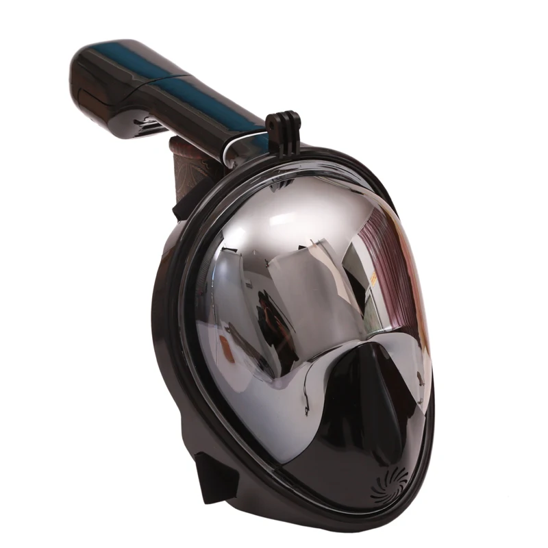 

Plating Anti Fog Full Face Snorkeling Mask 180 Degree Dry Easy Free Breath Dive Gear Tube Diving Snorkel 2 In 1 For Gopro