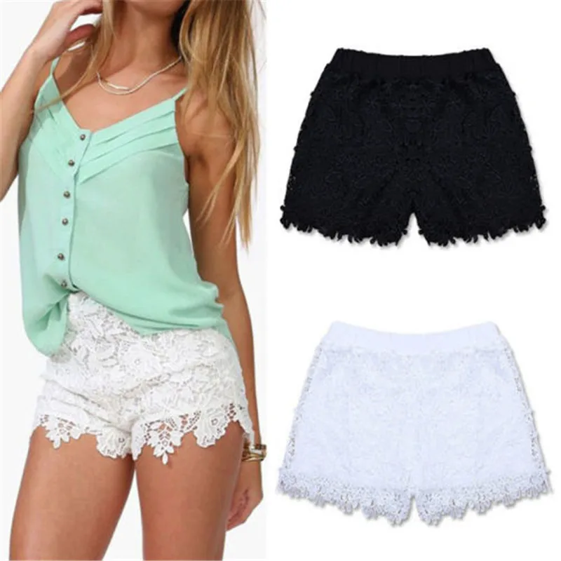 Nuove Donne Sexy Pantaloncini Pizzo Elastico Vita Alta Chiffon Bicchierini  Casuali Bicchierini Solidi Moda Pizzo Floreale Pantaloni Corti|lace short  pants|chiffon shortshigh waisted chiffon shorts - AliExpress