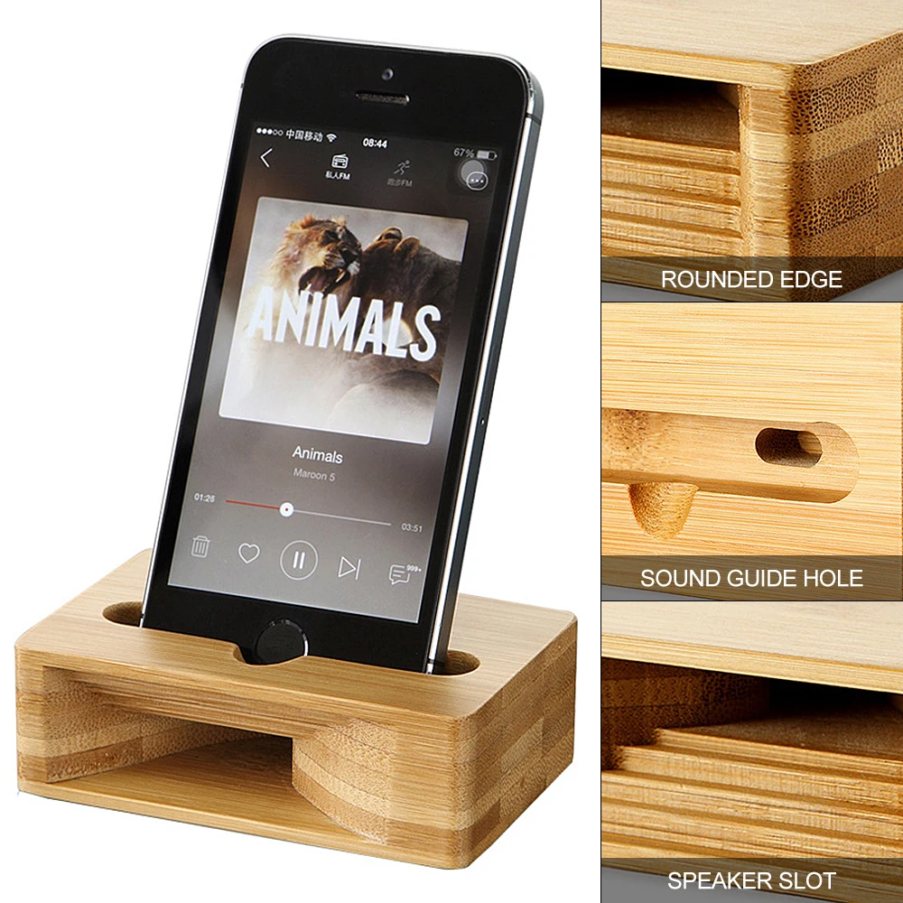 Мобильный телефон Громкий Динамик для Iphone samsung sony деревянный держатель усилитель звука бамбуковый кронштейн деревянный Рабочий стол подставка поддержка