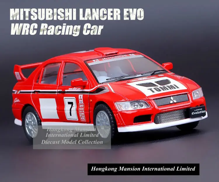 136 Scale Alloy Diecast Metal Car Model For MITSUBISHI LANCER EVO WRC