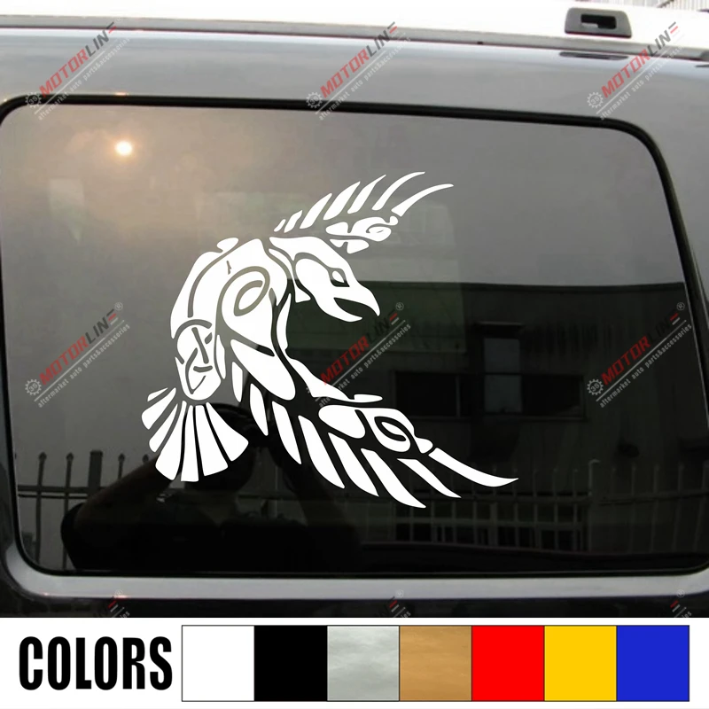 

Raven Rune Odin Viking Norse Decal Sticker Car Vinyl pick size color no bkgrd