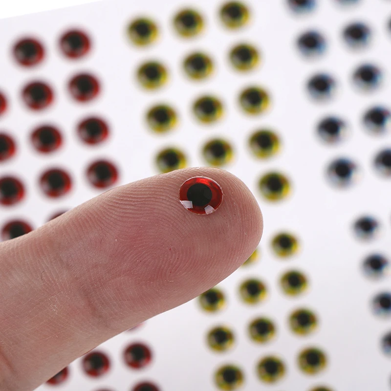 3D الصيد عيون جذابة مختلط اللون Fly ربط المواد الثلاثية الأبعاد العين DIY الصيد اكسسوارات ملصق