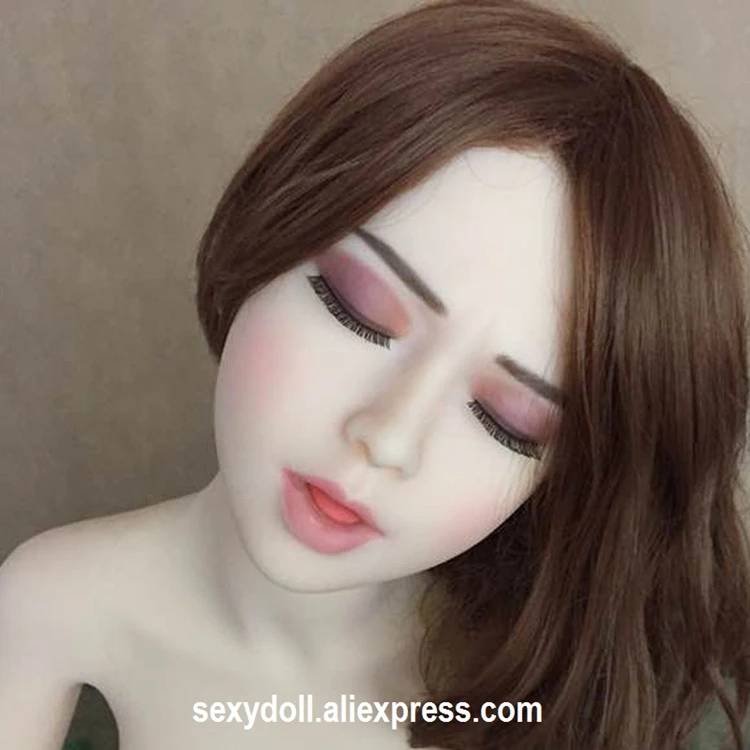 Japanese silicone sex doll HEAD eyeclosed Asian (3)