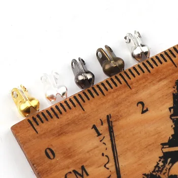 

2.4mm Crimp Beads Buckles Cove Clasps Cord End Caps String Foldover DIY Necklace Connectors Jewelry Findings