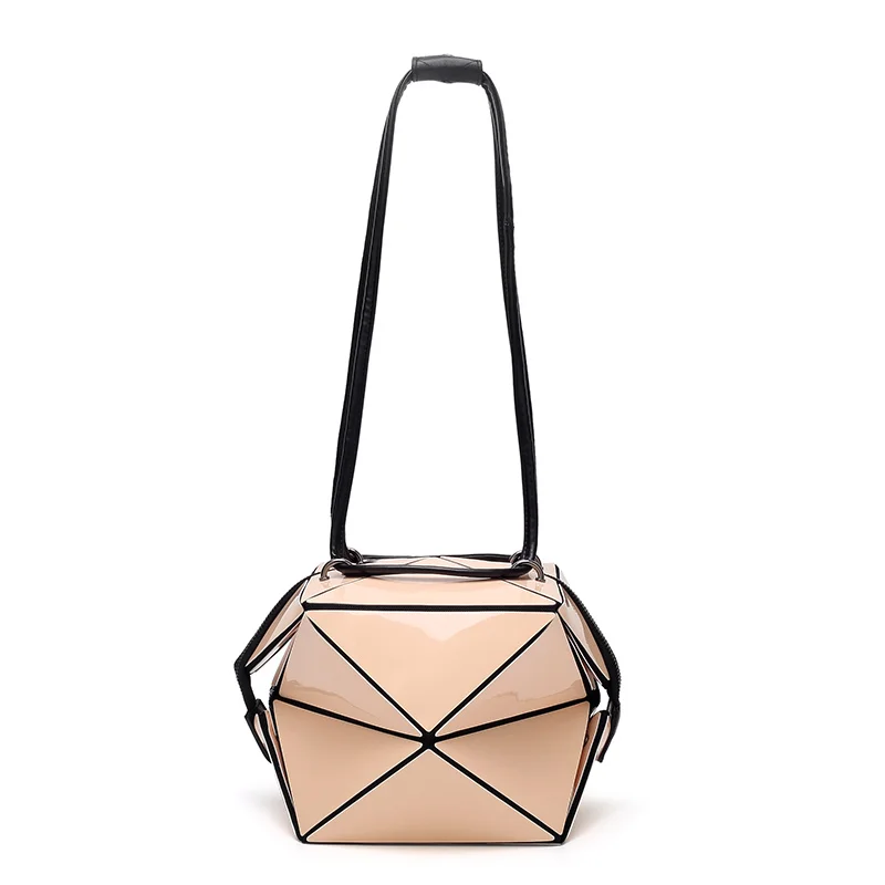 Новые модные складные женские Сумки из искусственной кожи, сумка известного дизайнера, Геометрическая сумка на плечо, женские сумки-тоут с бриллиантами