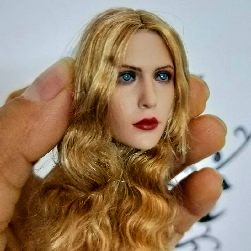 1//6 Elizabeth Olsen Scarlet Witch Long Curl For Scarlet Female Head Figure Body
