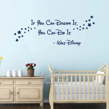 

If You Can Dream It You Can Do It Quotes Wall Decal Kids Quote Wall Sticker Baby Nursery Wall Decor Cartoon Decal Cut Vinyl Q256
