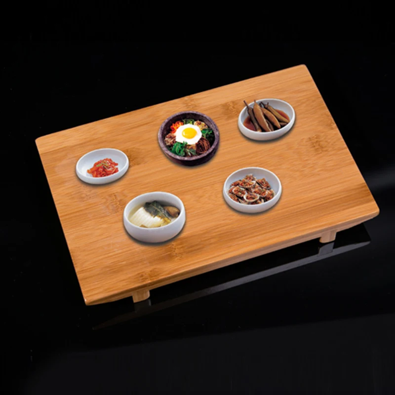 Бамбуковый деревянный поднос для суши ручной работы прямоугольник суши станции Настольный деревянный выпечки суши-посуда 1 шт