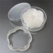 8 шт./компл.) волнистый край пятипетальный цветок Поликарбонат Рождественский инструмент печенье кухня помадка аксессуары Форма для вырубки