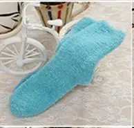 3 пара/лот Anyongzu носок натуральный цвет женские полукоралловые бархатные носки сохраняющие тепло носки-Тапочки 23 см-25 см - Цвет: 4