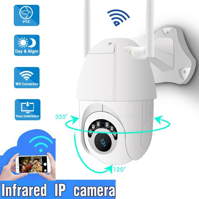 HD 1080P WIFI Беспроводная IP камера Облачное хранилище для наружного наблюдения PTZ