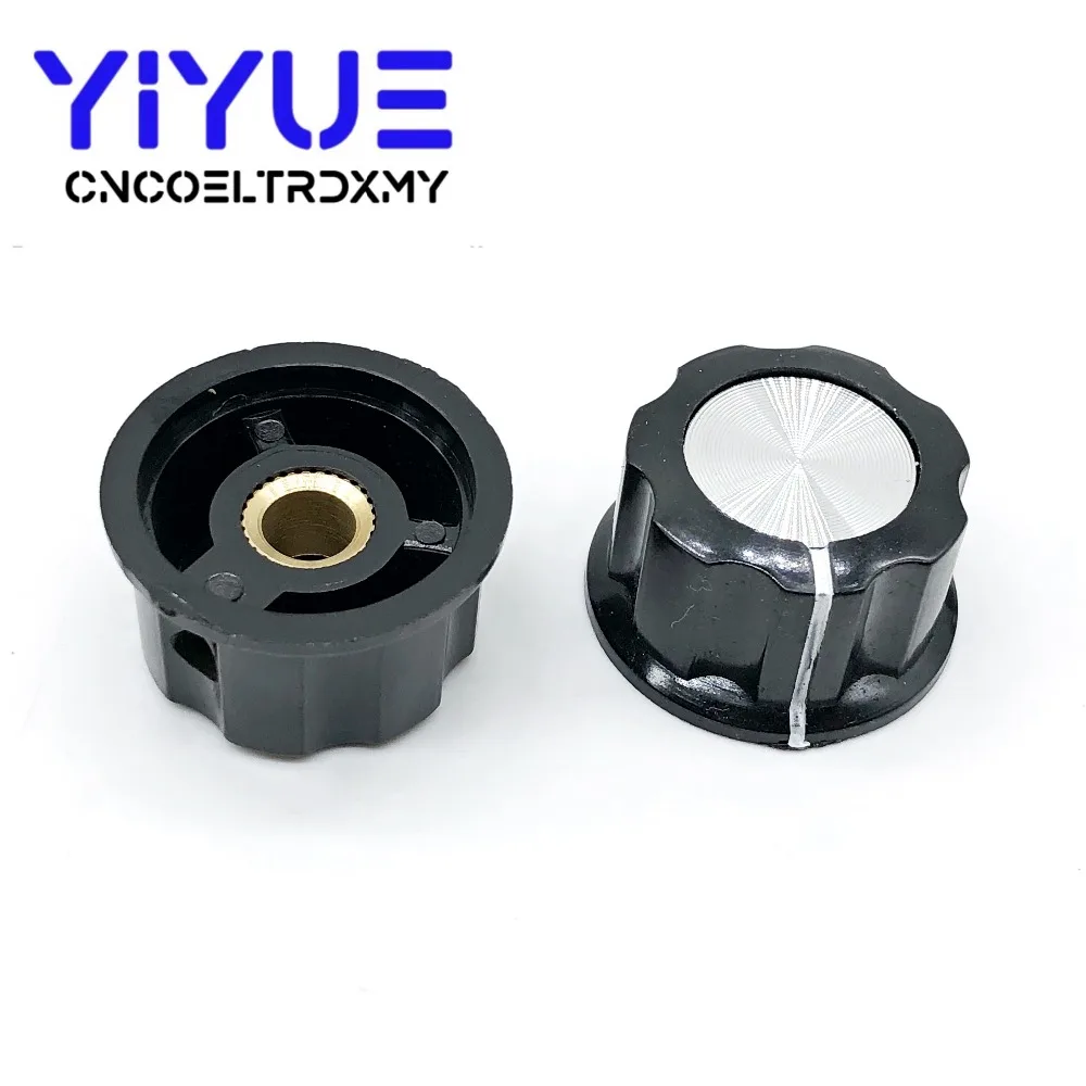 5pcs MF-A03 Potentiometer Knob Cap 6mm Shaft Hole Dia Rotary Switch Bakelite Knob for WHT118 WX050 (4)