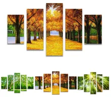 

Autumn Spring Shade Painting Wall Art Print 5 Panel Poster HD Landscape Modular Pictures for Living Room Home Decor