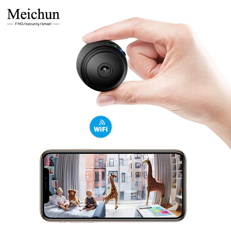 Meichun мини камера wifi 2MP 1080 P сенсор портативная видеокамера безопасности маленькая