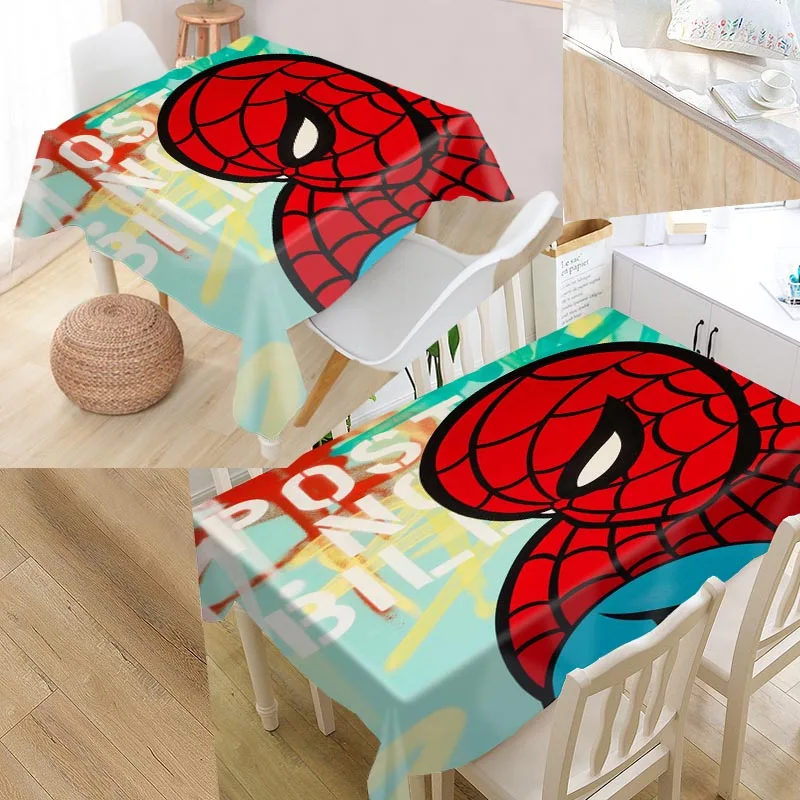 

Custom Spiderman Art Table Cloth Oxford Rectangular Waterproof Oilproof Table Cover Wedding Tablecloth #QAZ98K