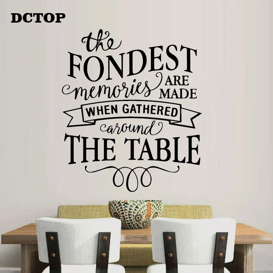 Inspiration Kitchen Quote The Fondest Memories Stickers on the wall Fridge Dining Room Decal Vinyl DIY Art Home Decorative Mural