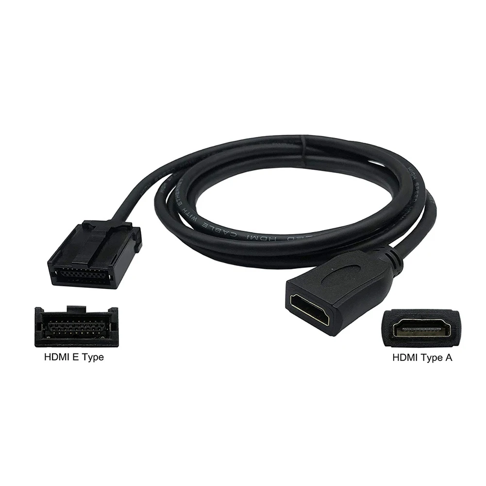 Видеокабель HDMI типа E разъем micro-HDMI Женский к HDMI Мужской кабель с адаптером для Автомобильное Цифровое ТВ HD монитор GPS, видеоплеер
