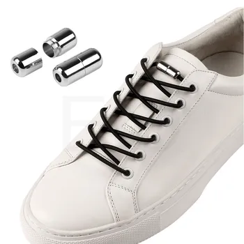 

EiD 1Pair No tie Shoelaces Round Elastic Shoe Laces For Kids and Adult Sneakers Shoelace Quick Lazy Laces 2 Color Shoes trings