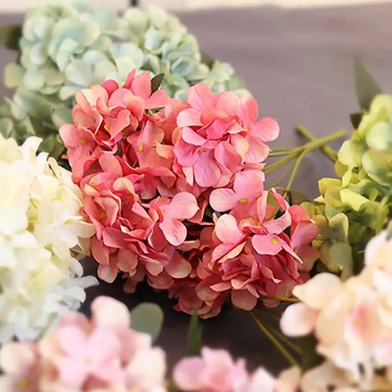 

Artificial Flowers Peony Bouquet for Wedding Decoration 6 Heads Peonies Fake Flowers Home Decor Silk Hydrangeas Cheap Flower