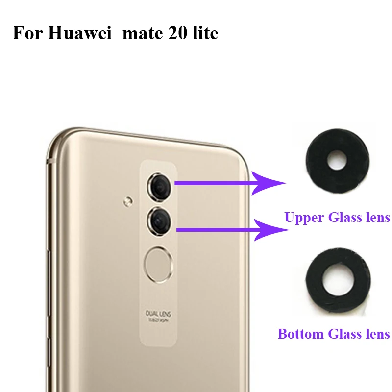 Для huawei mate 20 lite сменный верхний задний объектив камеры для huawei mate 20 lite нижний стеклянный объектив mate 20 lite