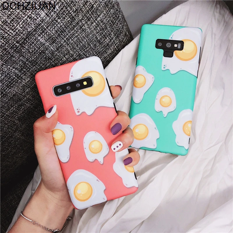 

DCHZIUAN Egg Patterned Phone Case For Samsung Galaxy S10 S10 Plus S10e Note 8 9 S8 S8plus S9 Plus Case Cute Soft Back Cover