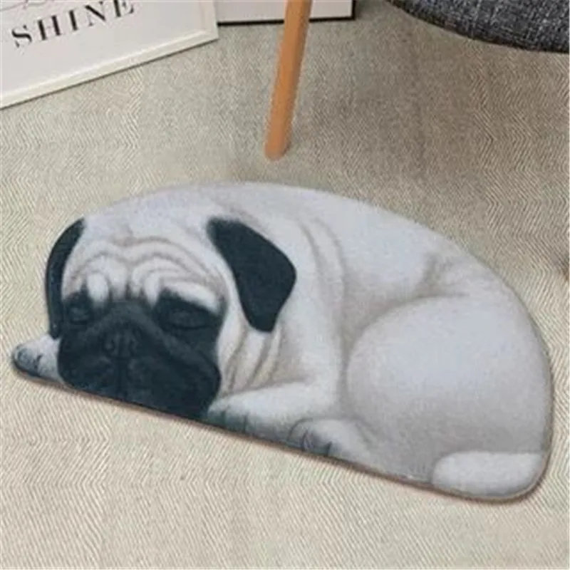  XYZLS Creative 3d Dog Shape Doormat Anti-slip Rugs for Living Room Carpets for Bedroom Kitchen Bath
